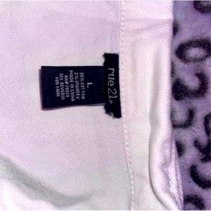 Rue 21 white cropped jean jacket